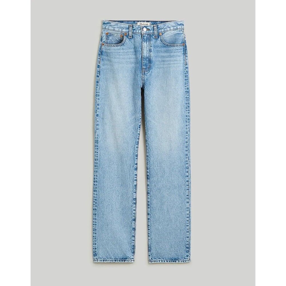Madewell Petite '90s Straight Jean Womens 26P Blue Mercer Wash READ High Rise - Picture 13 of 16